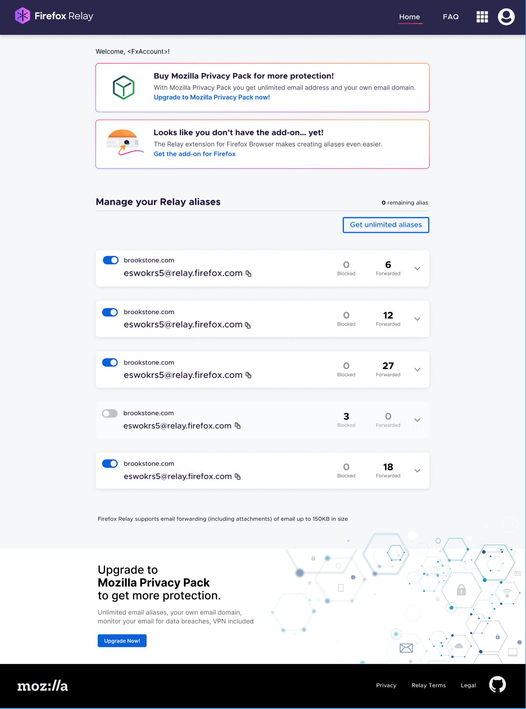 mozilla privacy pack