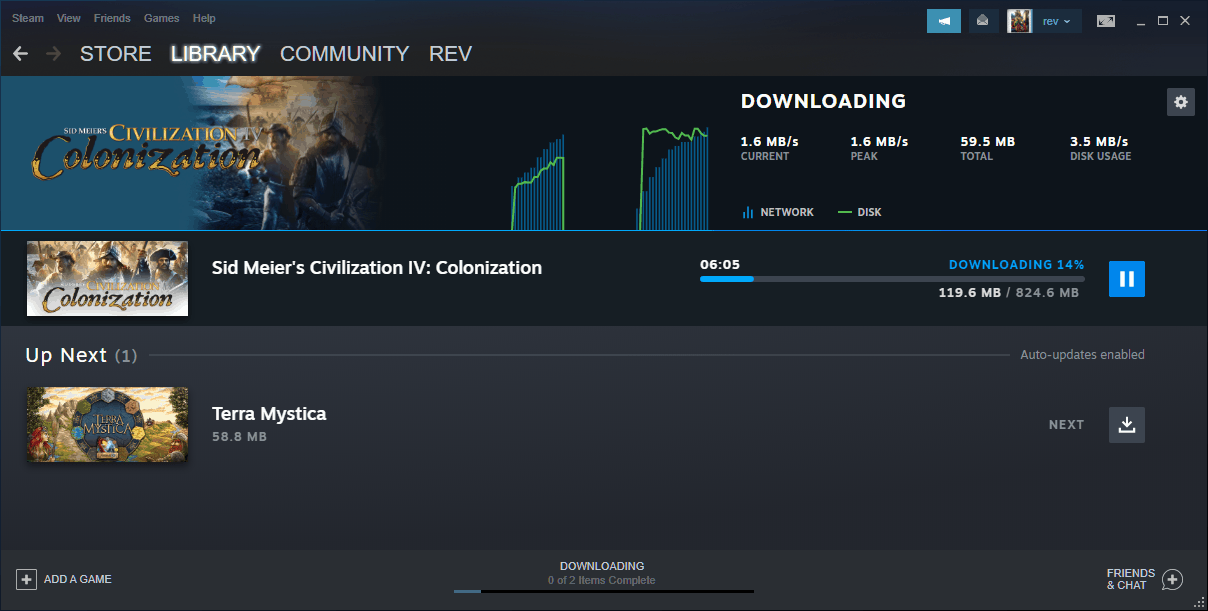 steam new downloads manager