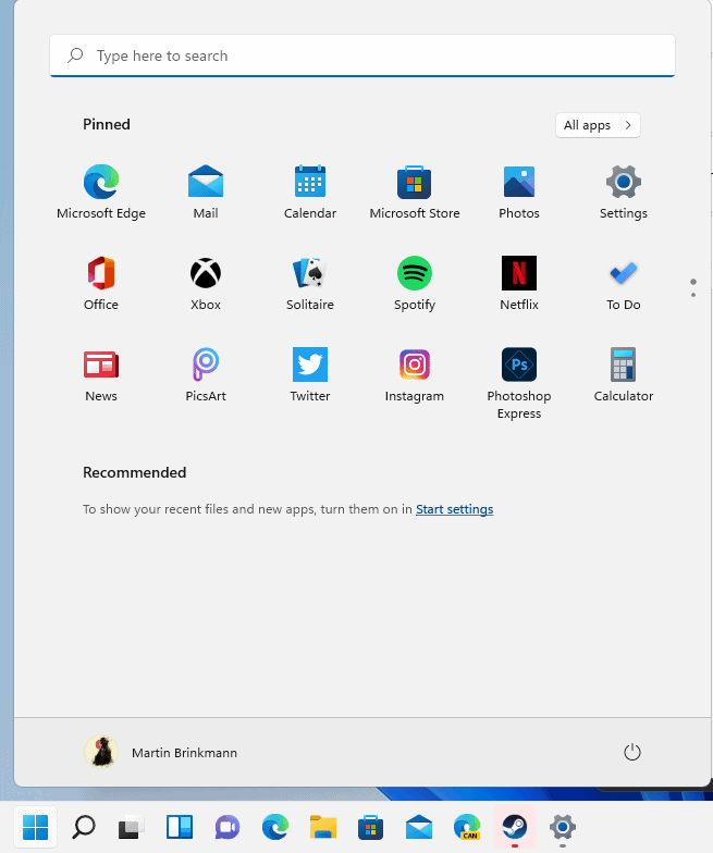 windows 11 recommended empty
