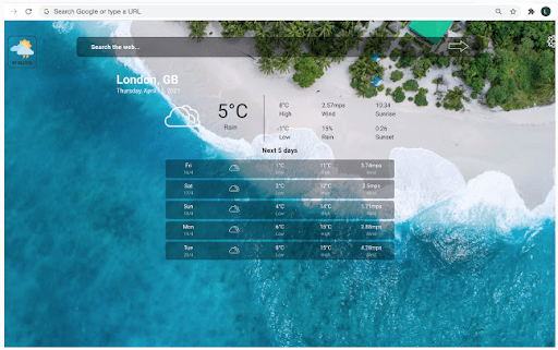 La migliore estensione meteo per Chrome