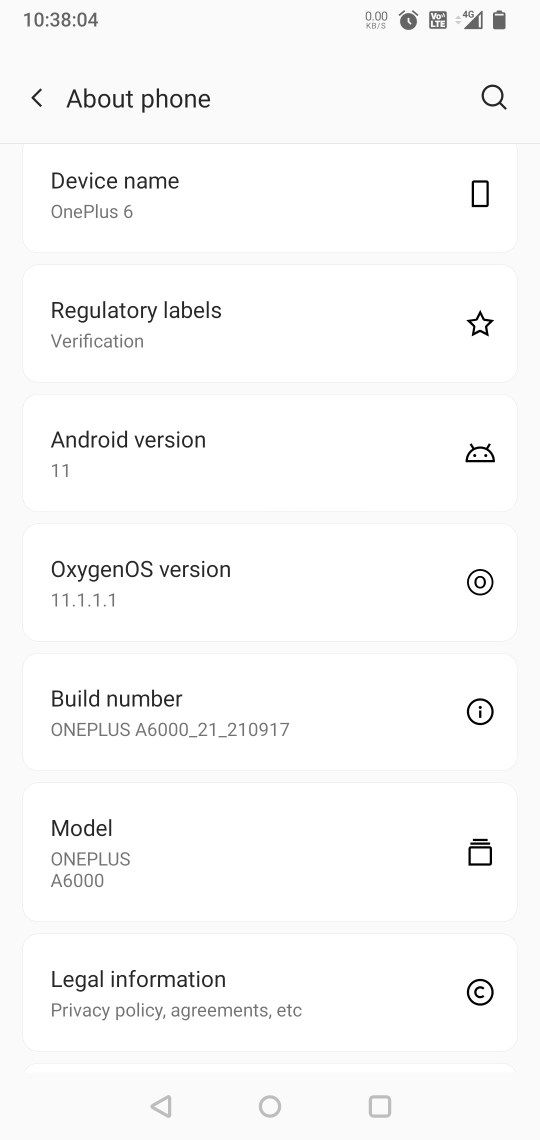 OxygenOS 11.1.1.1 update for OnePlus 6 and OnePlus 6T