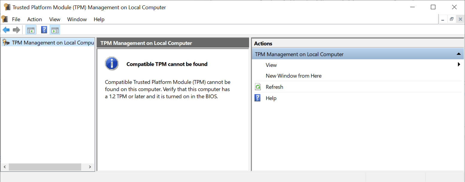 check tpm 2.0 support windows