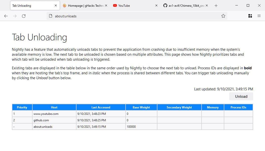 firefox tab unloading