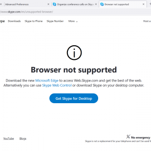 skype firefox browser not supported