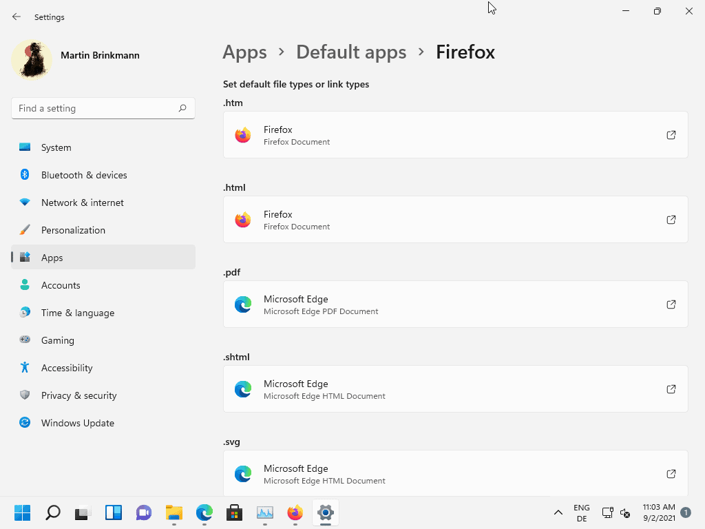 windows 11 default apps