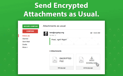 14. With the FlowCrypt Chrome extension you can add extra encryption to confidential emails