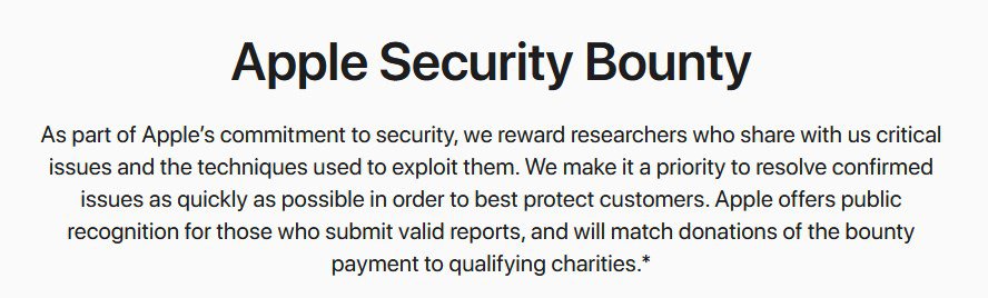 Apple Security Bounty