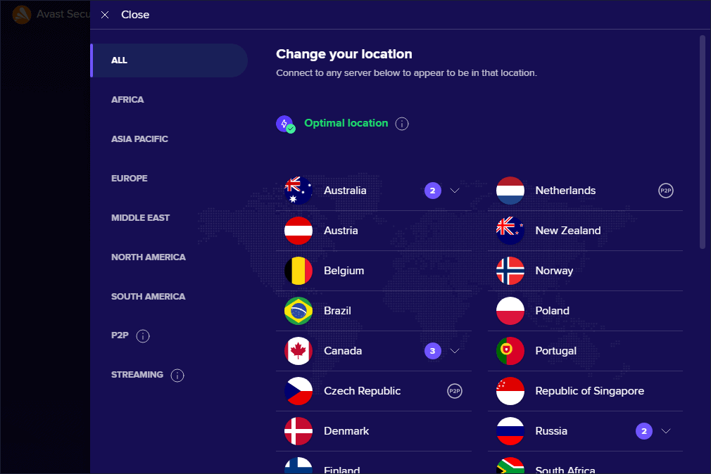 Avast vpn servers