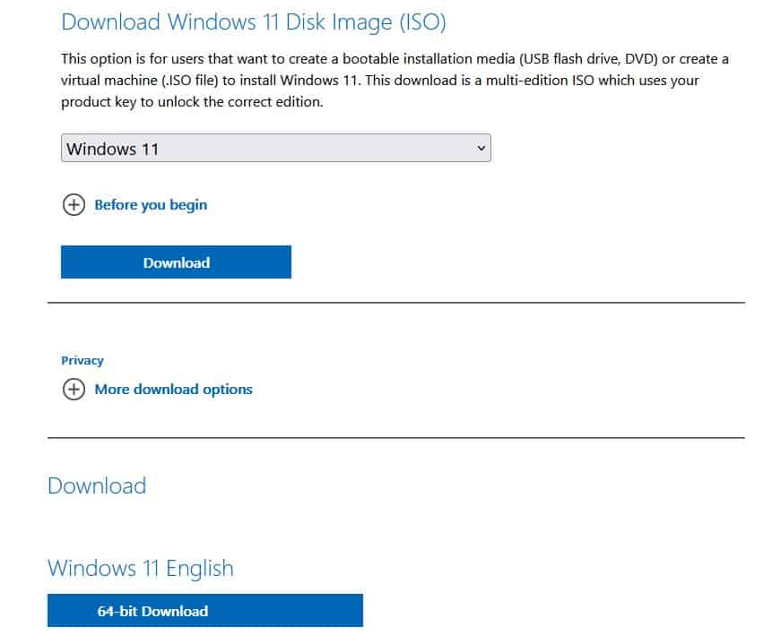 Download Windows 11 ISO