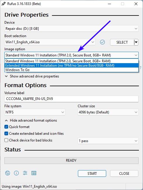 Rufus alternative WinToUSB gets Windows 11 Lite support, can bypass system  requirements - Neowin