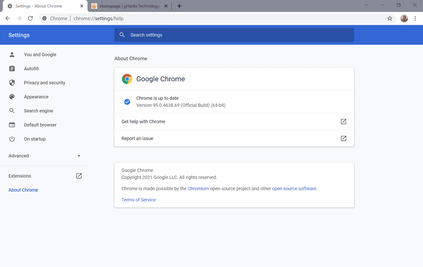 chrome security update