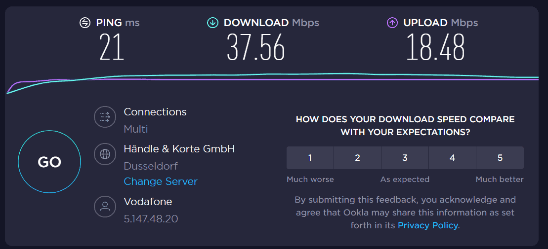 cyberghost speed local