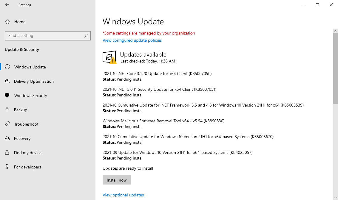 KB5006670 for Windows 10 is having quite a few issues, some unconfirmed