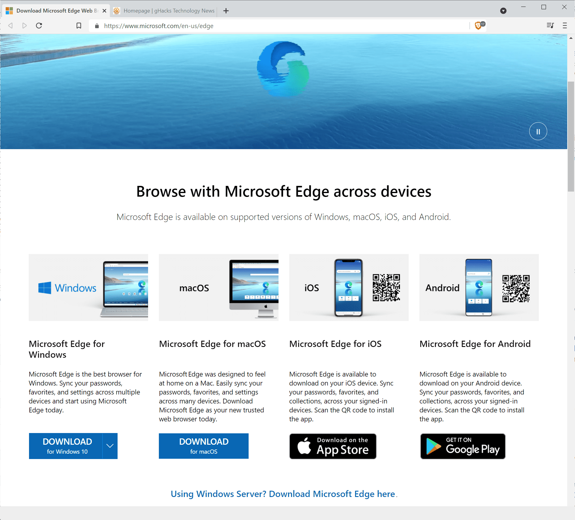 microsoft edge website