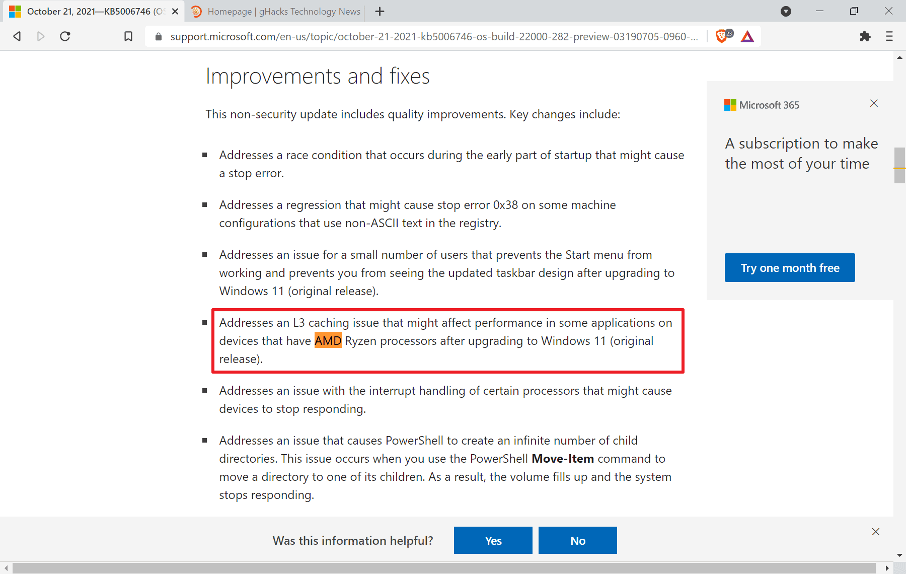 correzione dell'aggiornamento di Microsoft Windows 11 e KB5006746