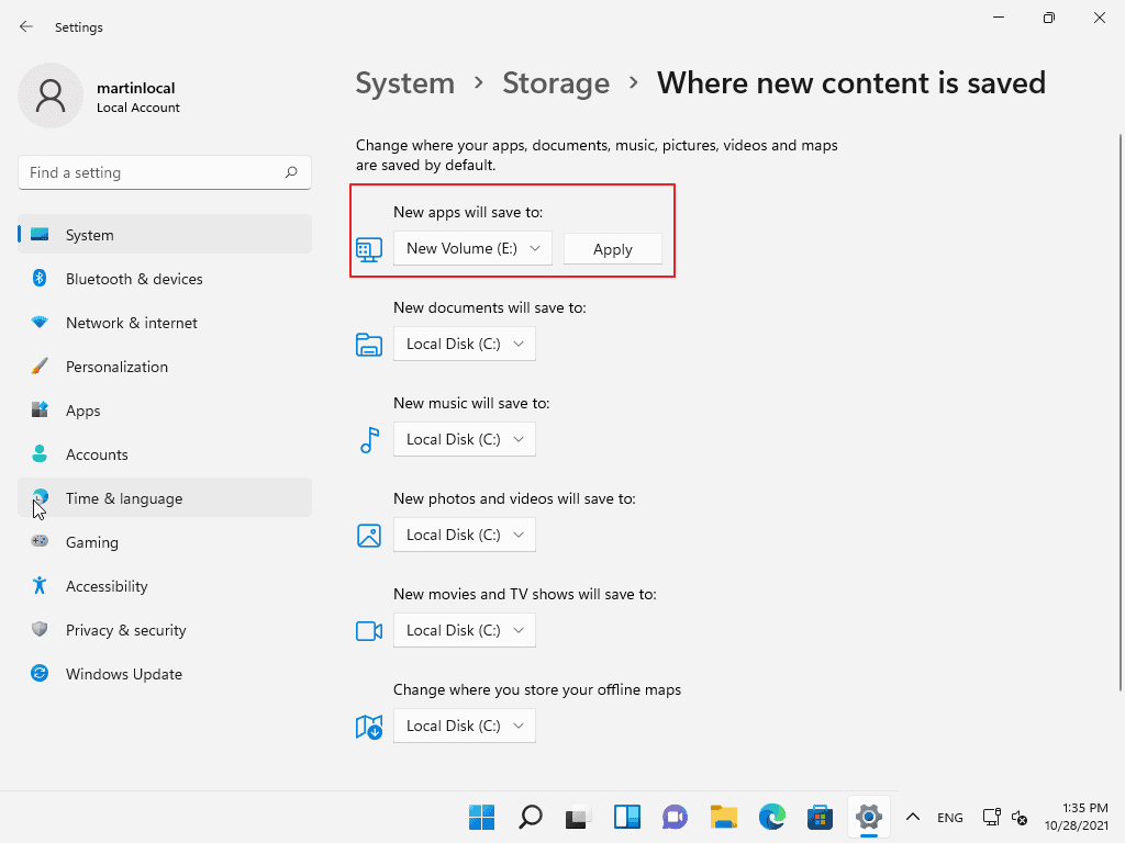 new save folder windows 11