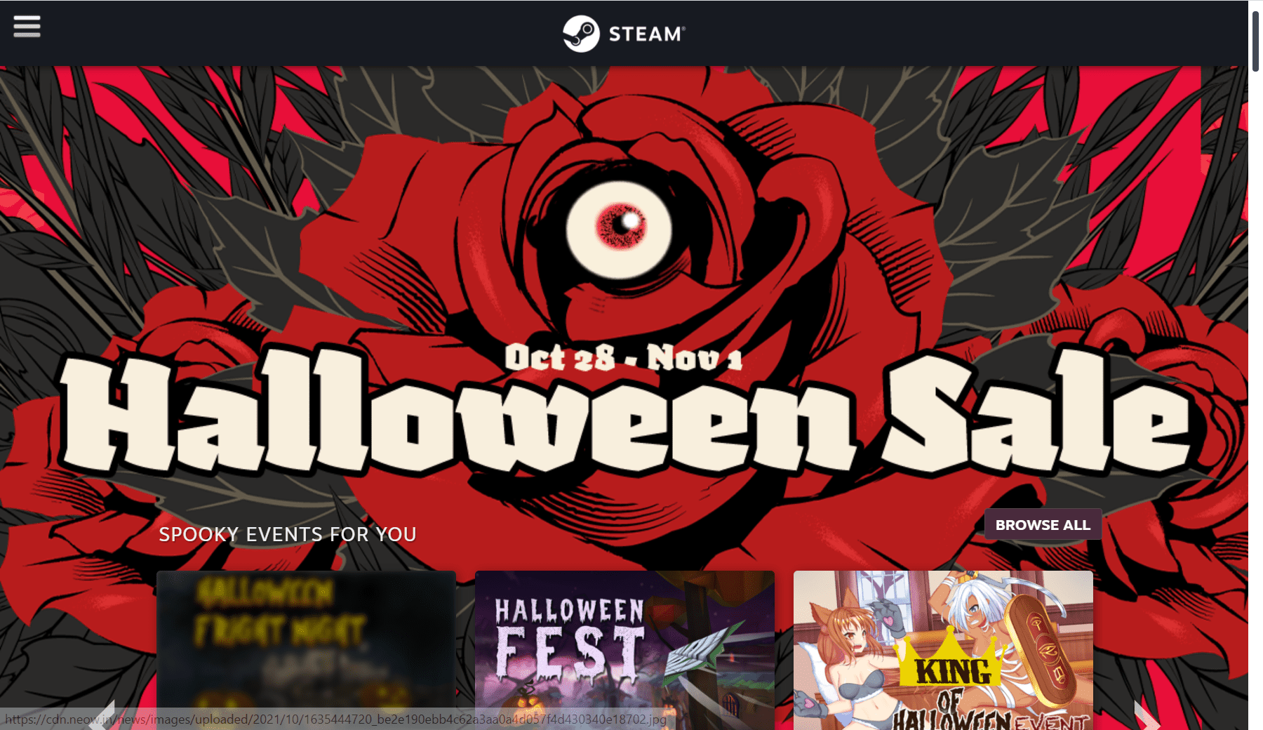 steam halloween sale 2021