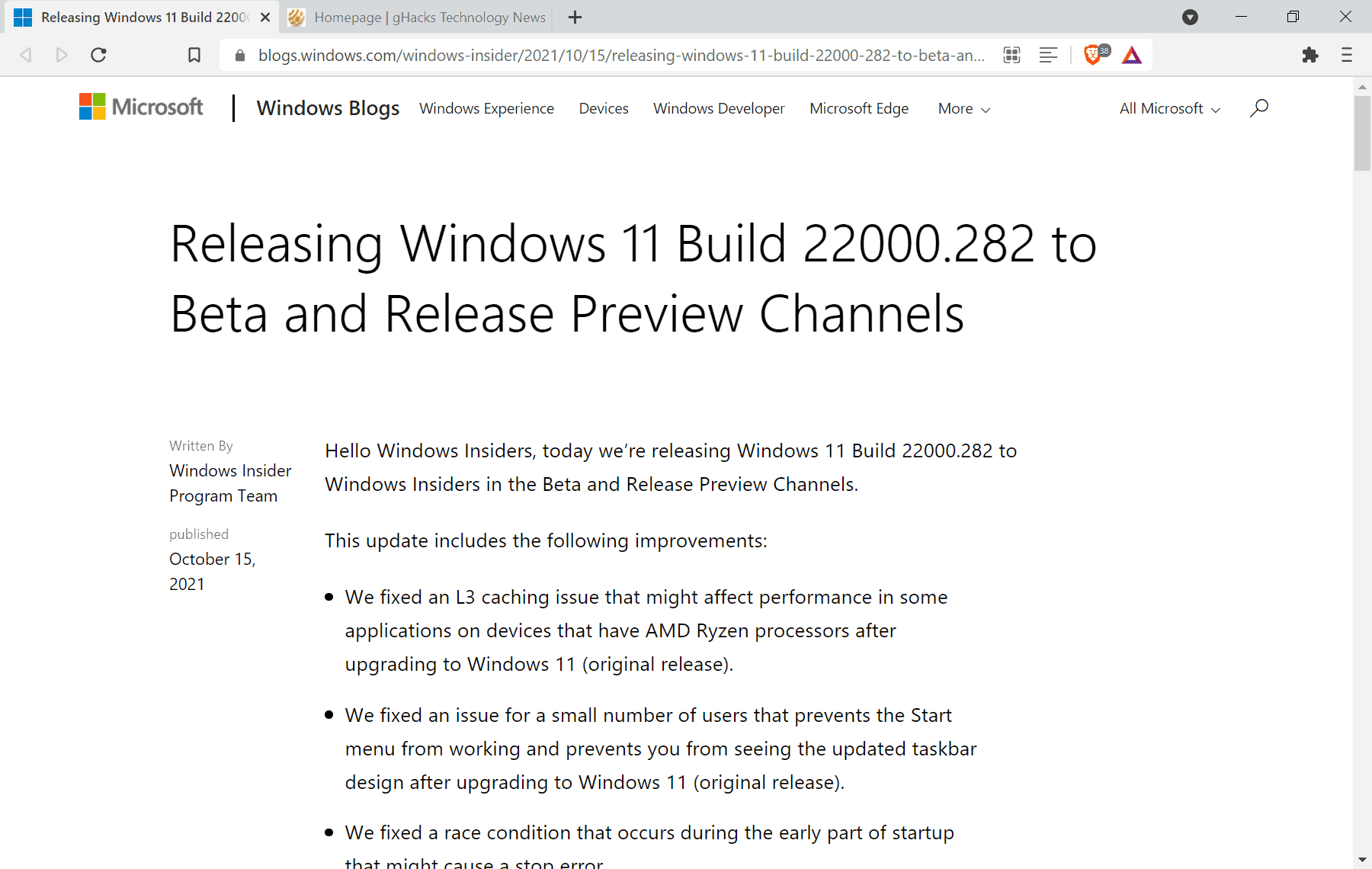 windows 11 amd fix lots of fixes