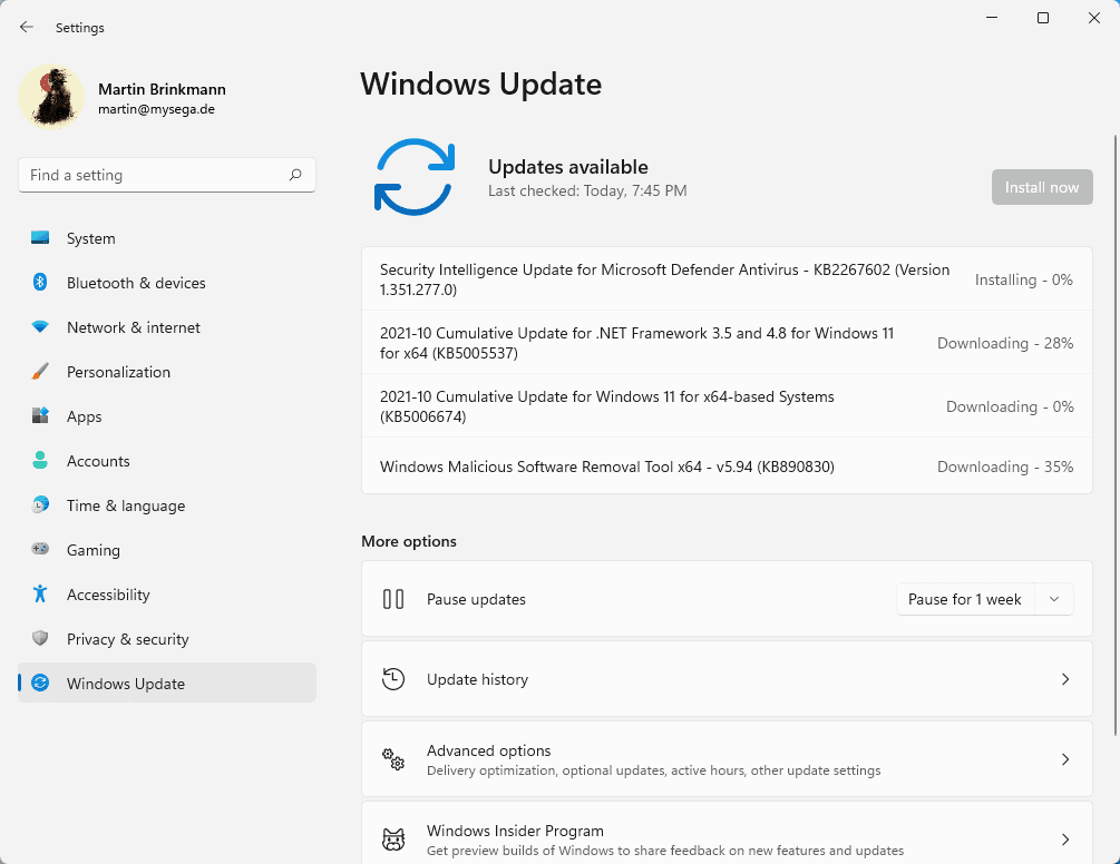 windows security updates october 2021