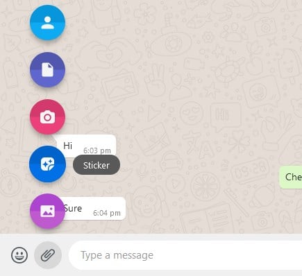 How to create a custom sticker in Whatsapp web