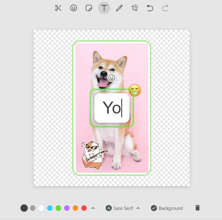 WhatsApp Web Custom Sticker Maker - Add text