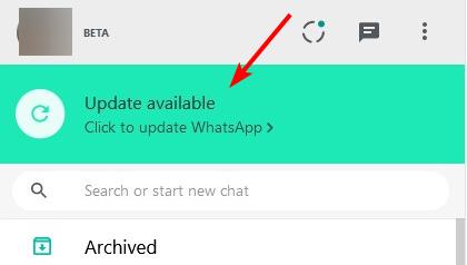 WhatsApp Web update