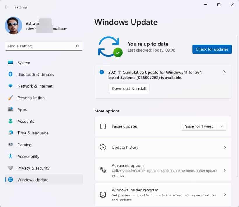 Microsoft releases Windows Update KB5007262 Preview for Windows 11