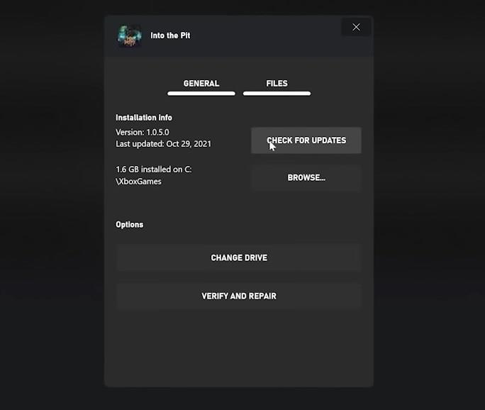 Xbox app browse local files for games
