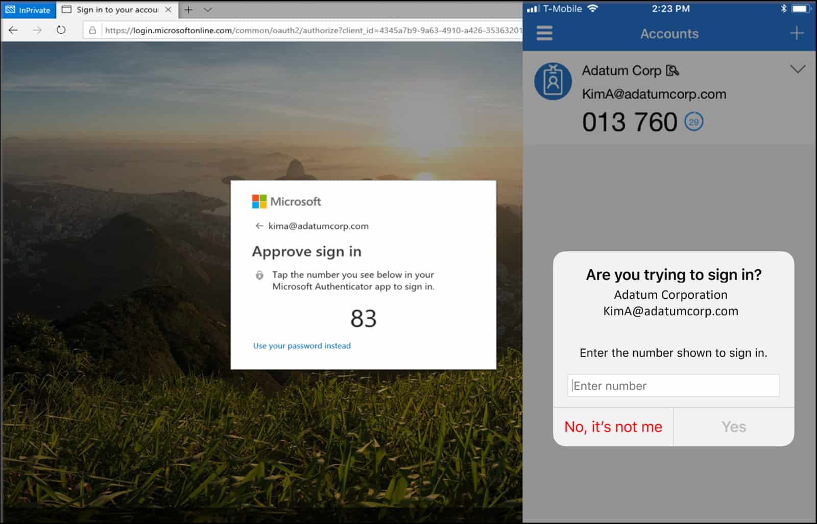 microsoft authenticator number matching