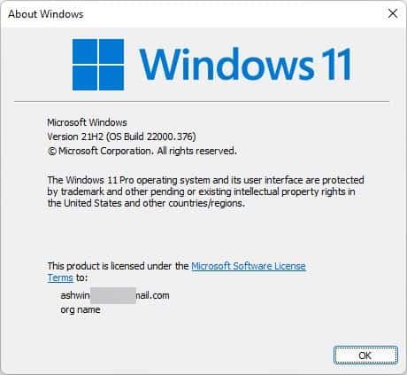 Windows 11 22000.376