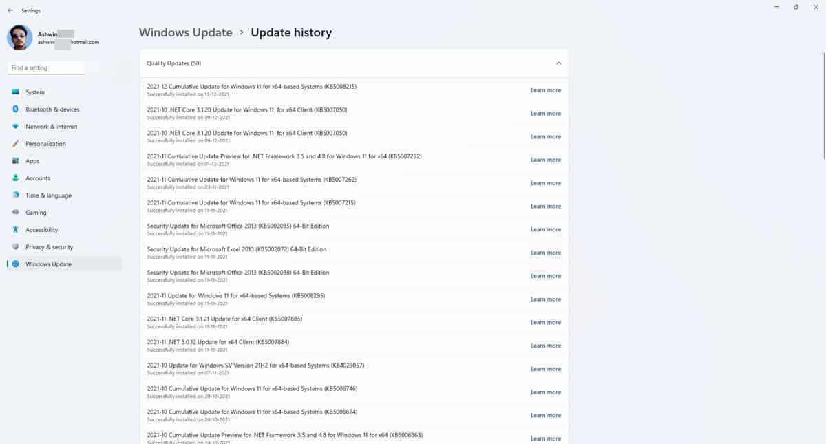 Windows Update KB5008215 L'aggiornamento per Windows 11 viene distribuito agli utenti