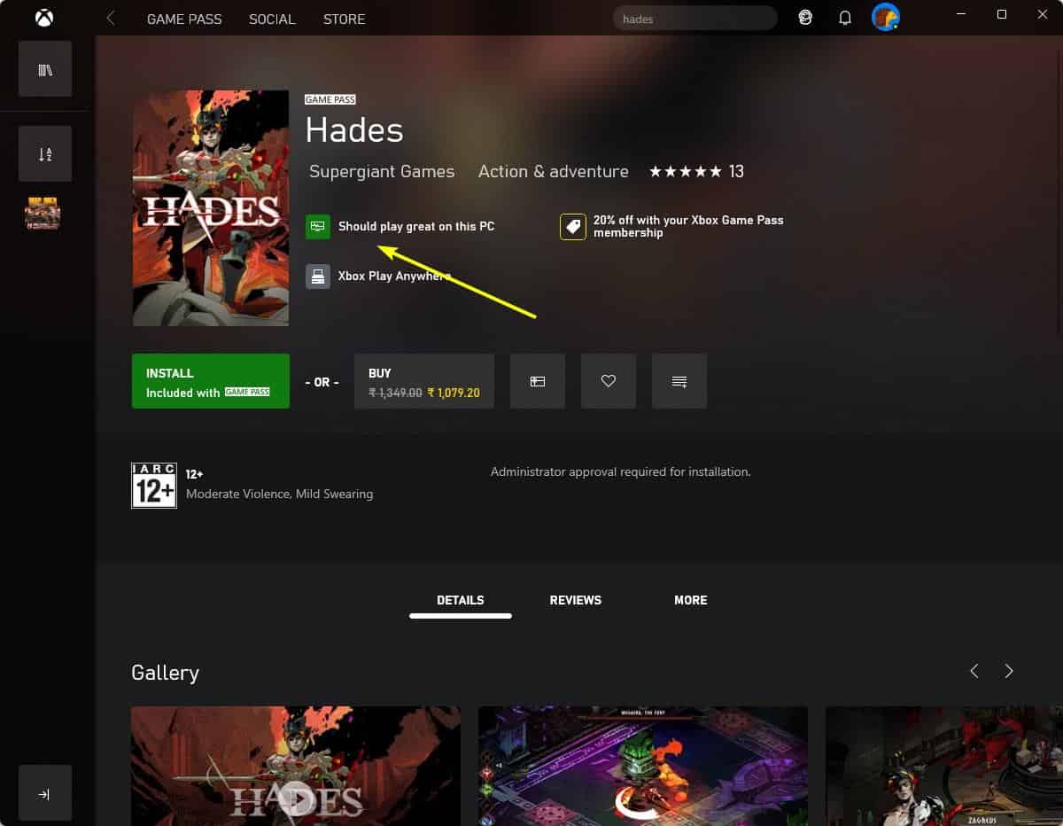 Xbox Insiders app game performance rating