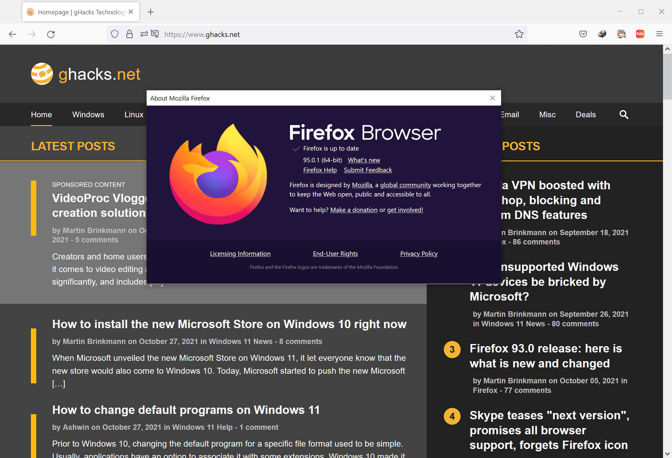 firefox 95.0.1