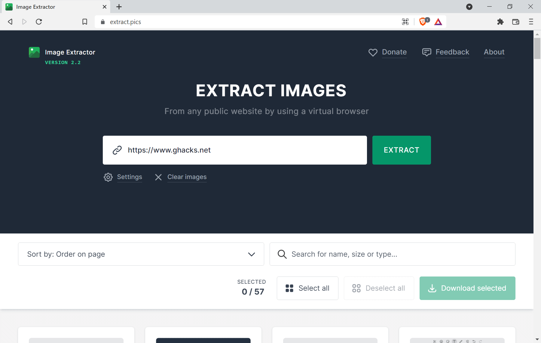 Image Extractor download images in bulk from any website gHacks Tech News