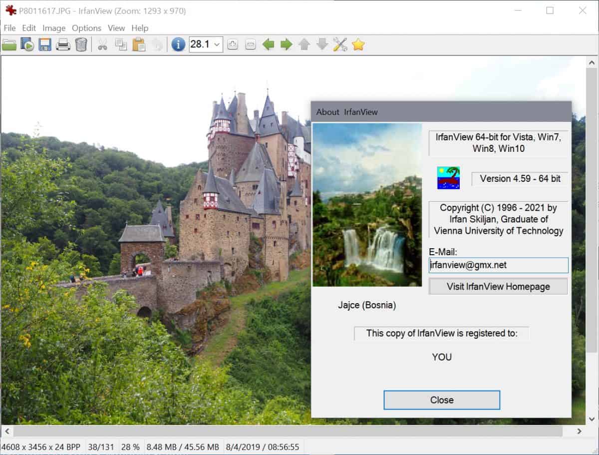 Image Viewer IrfanView 4.59 is now available