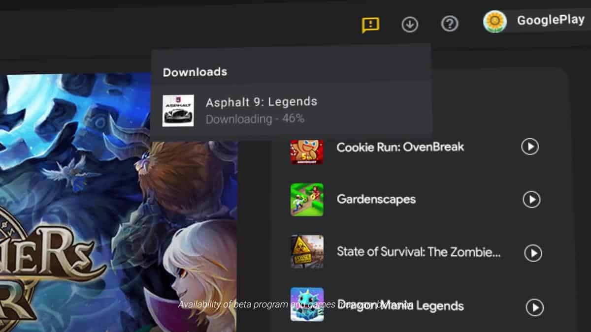 Google Play Games for Windows app