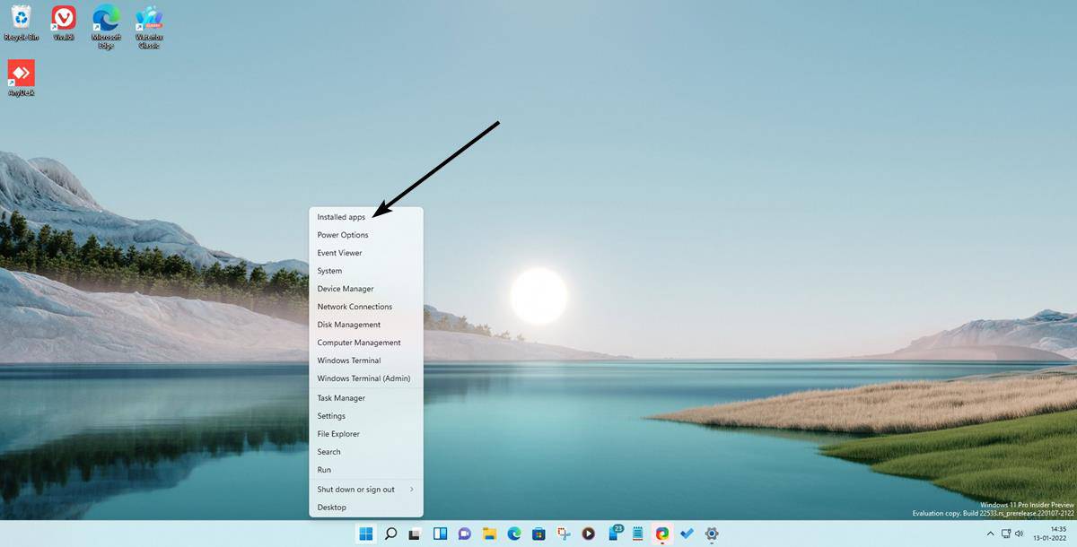 Windows 11 right-click menu option