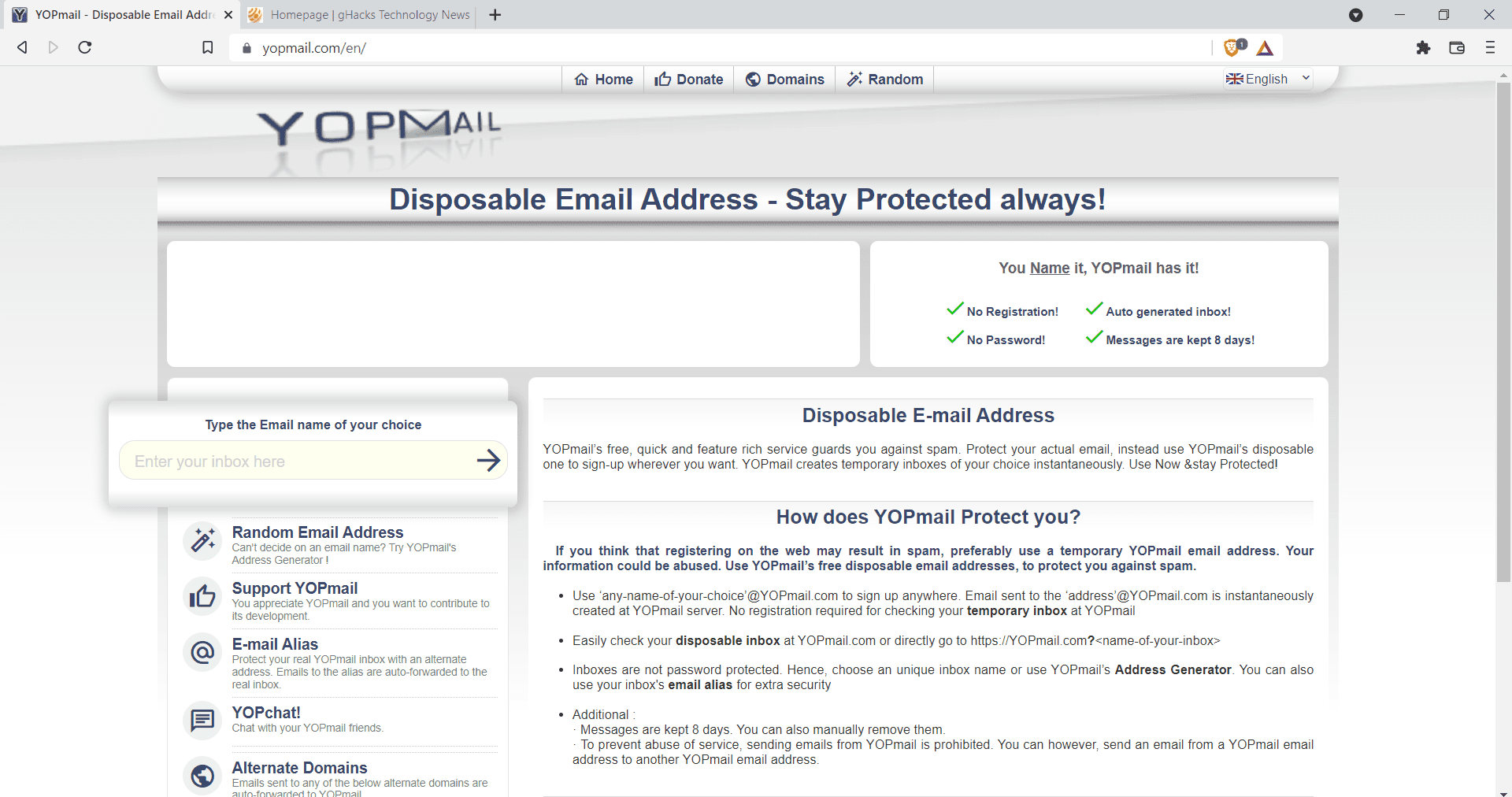disposable email service