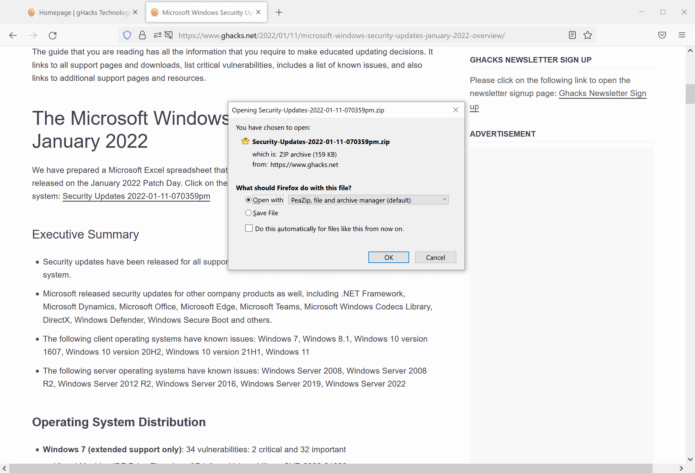 Firefox vecchio comportamento di download