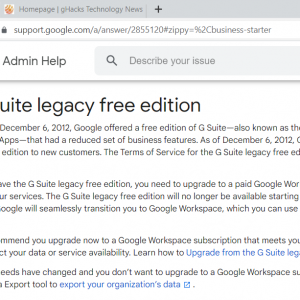 g suite legacy free edition