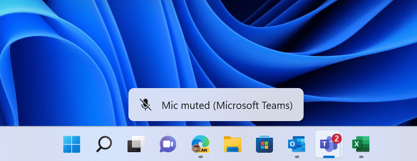 windows 11 mute mic on-screen indicator