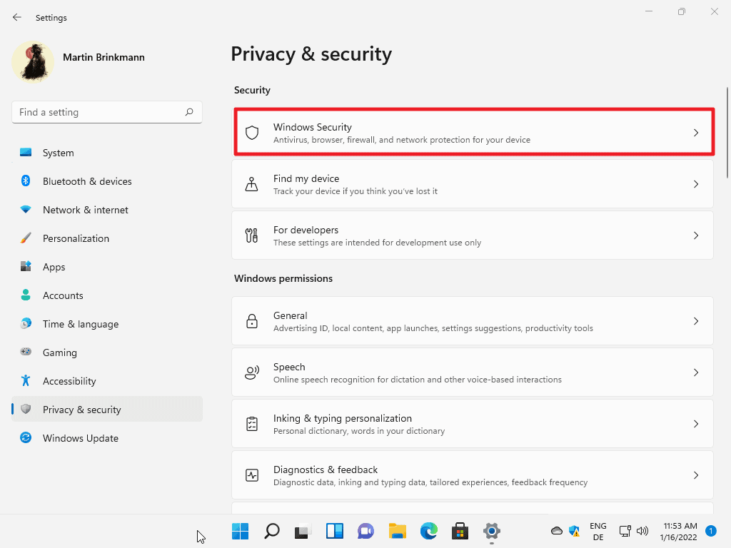 windows security