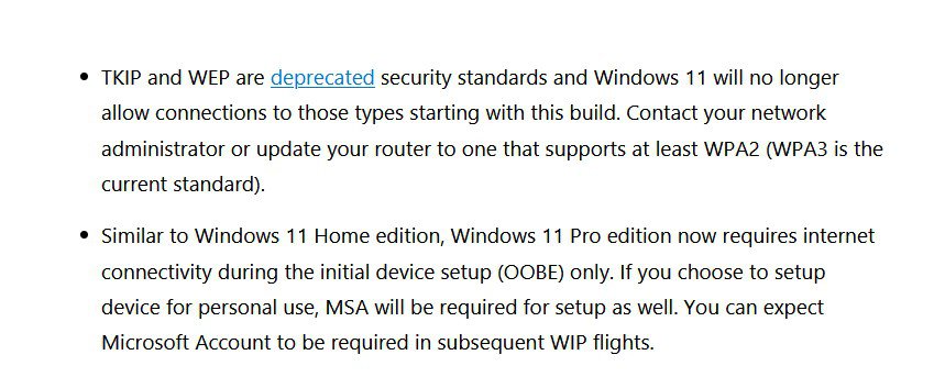 Windows 11 Pro users will need to login to their Microsoft account for future installs