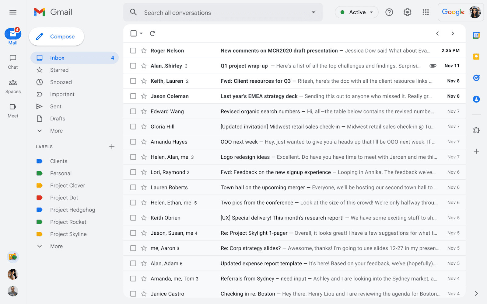 gmail new design