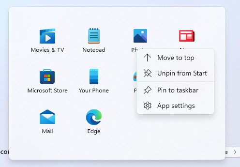 icona pin di Windows 11 sulla barra delle applicazioni
