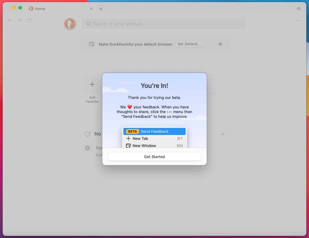 DuckDuckGo for Mac invite