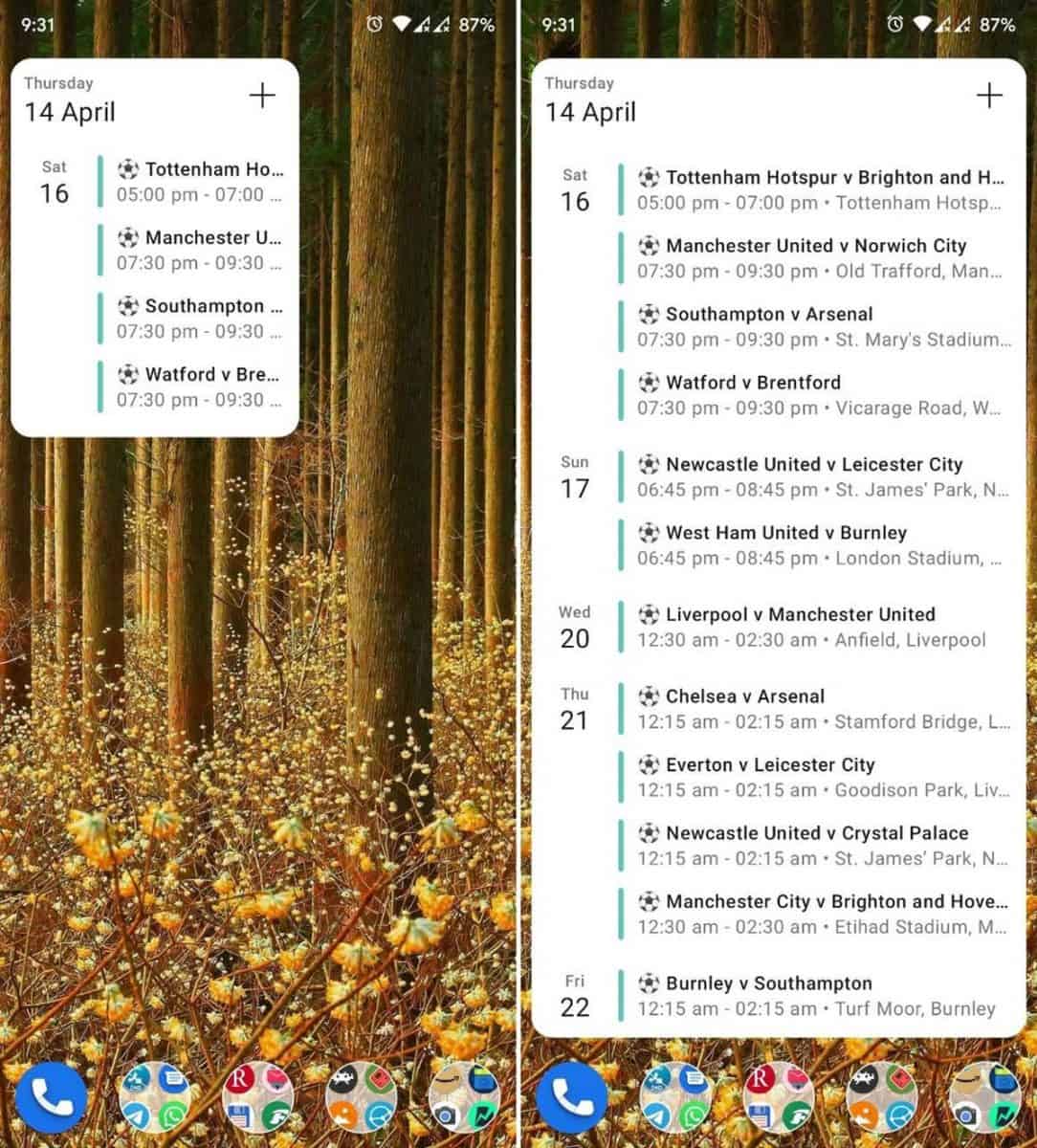 Proton Calendar android app widget