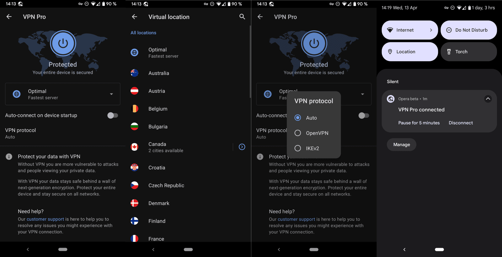 opera vpn pro android