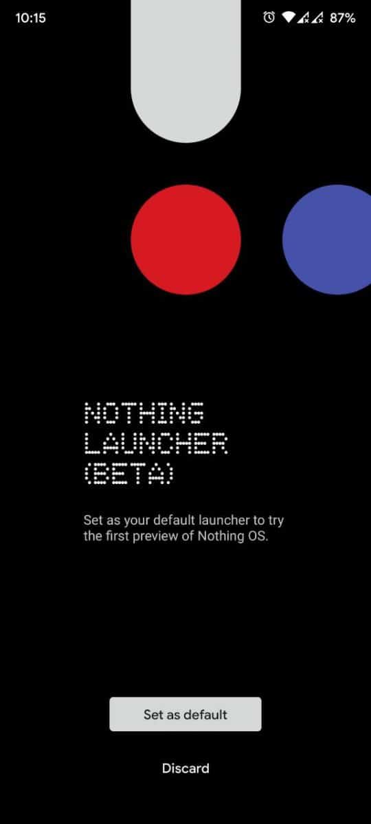 Nothing Launcher Beta app