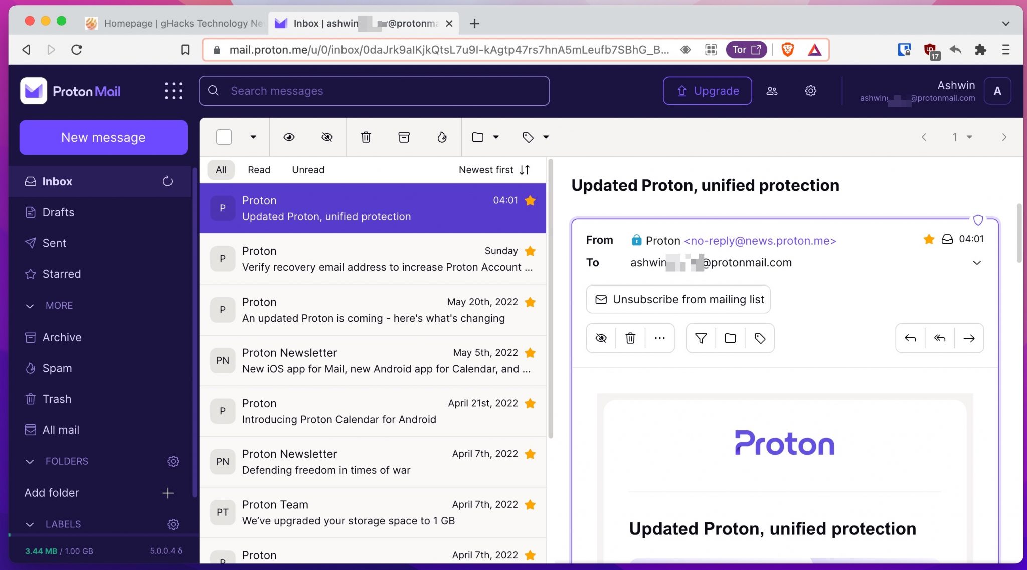 Proton has updated its logos and plan prices for Mail and VPN  gHacks